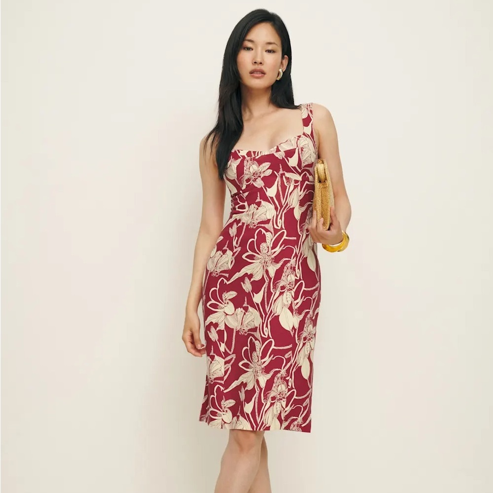 NWT size 10 Reformation Thea sleeveless linen dress